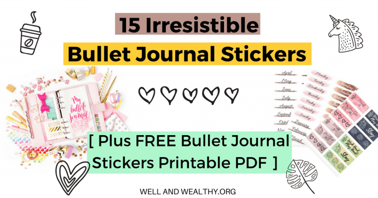 15 Irresistible Bullet Journal Stickers (plus FREE bullet journal stickers printable PDF)