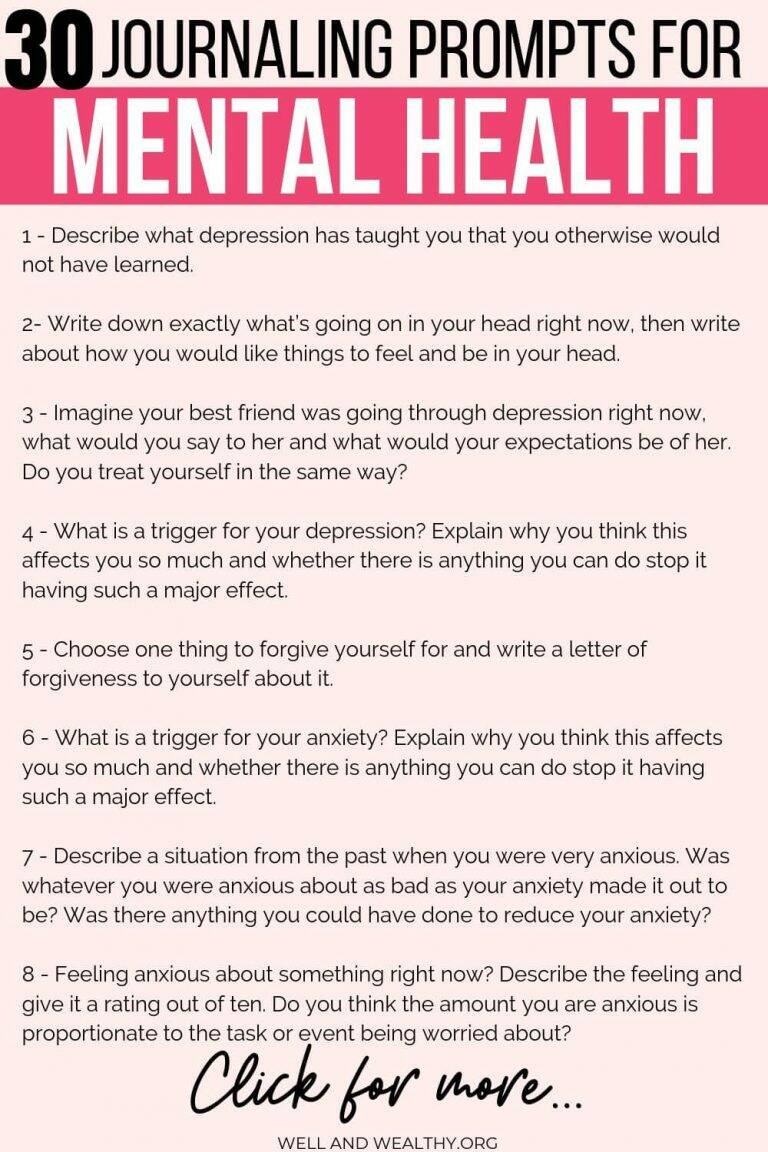 journal writing mental health