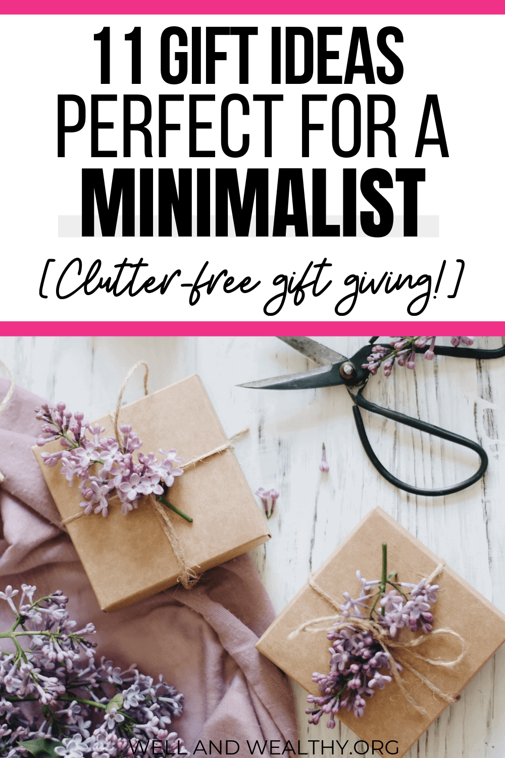 Looking for a gift guide to help you find the perfect gift for the minimalist in your life? Then you're in the right place! This post is full of 11 simple minimalist gift ideas for easy, clutter-free gift giving! Find something for everyone on your list, including gifts for kids, for her, for him, for moms, and for dads. Whatever you need we've got it! #minimalist #minimalism #gift #giftideas