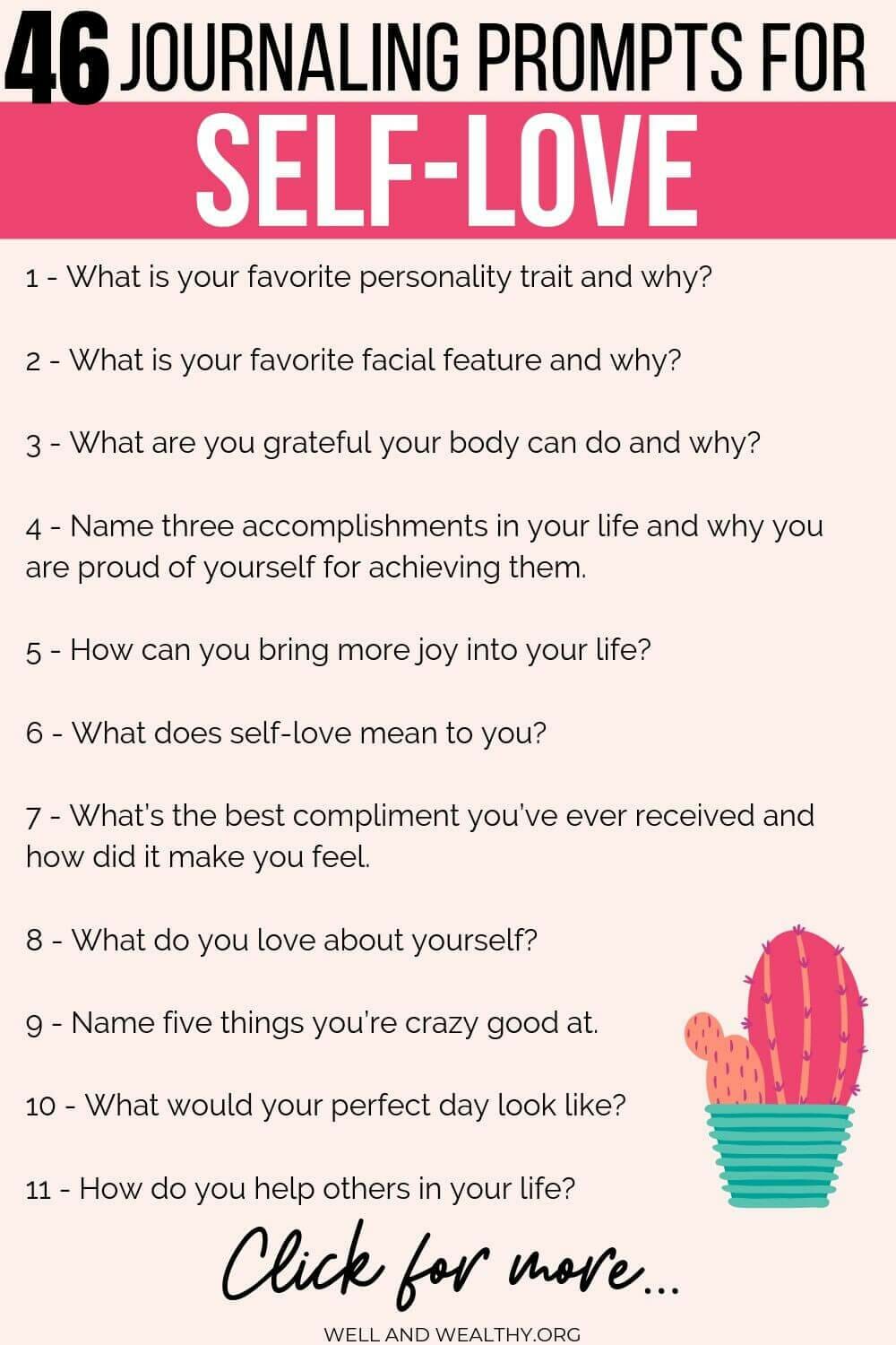 Looking for self love journaling prompts? Or a self love journal ideas free printable? Then this post is exactly what you need! Full of self-love journal inspiration to help you gather your thoughts, improve mental health, have fun, enjoy life and help you improve your realtionships with other people. PLUS grab your FREE 30 days of self-love challenge journal with the 30 day self love printable PDF journal. #selflove #journaling #journalprompts