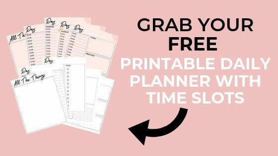 this free printable daily planner with time slots will make life so much easier