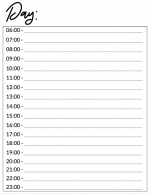 Printable Daily Planner with Time Slots - Day Schedule