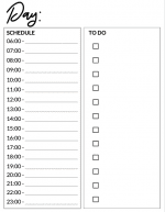 Printable Daily Planner with Time Slots - Day Schedule and To-Do List
