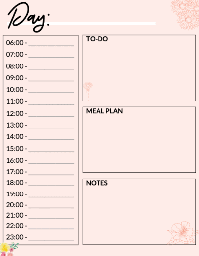 This Free Printable Daily Planner With Time Slots Will Make Life So