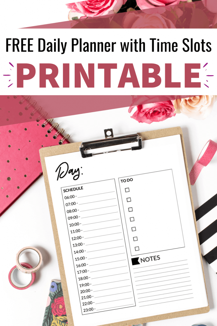 This Free Printable Daily Planner With Time Slots Will Make Life So