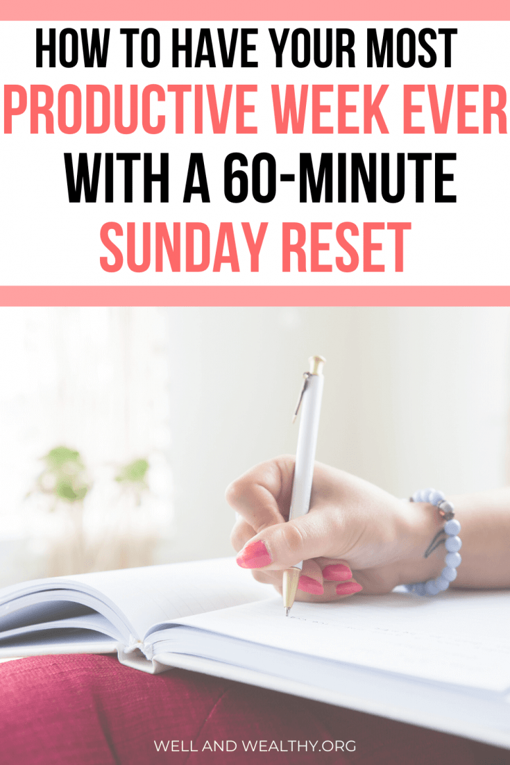 Ready to stop feeling anxious on sunday night? Because that Sunday night anxiety can be a real productivity killer. Then you need a Sunday reset routine! This 60-minute reset will have to ready for the week ahead. This post is full of things to do, tips and list that helps you manage your feelings and time for the week ahead. Plus grab you FREE sunday reset worksheets!