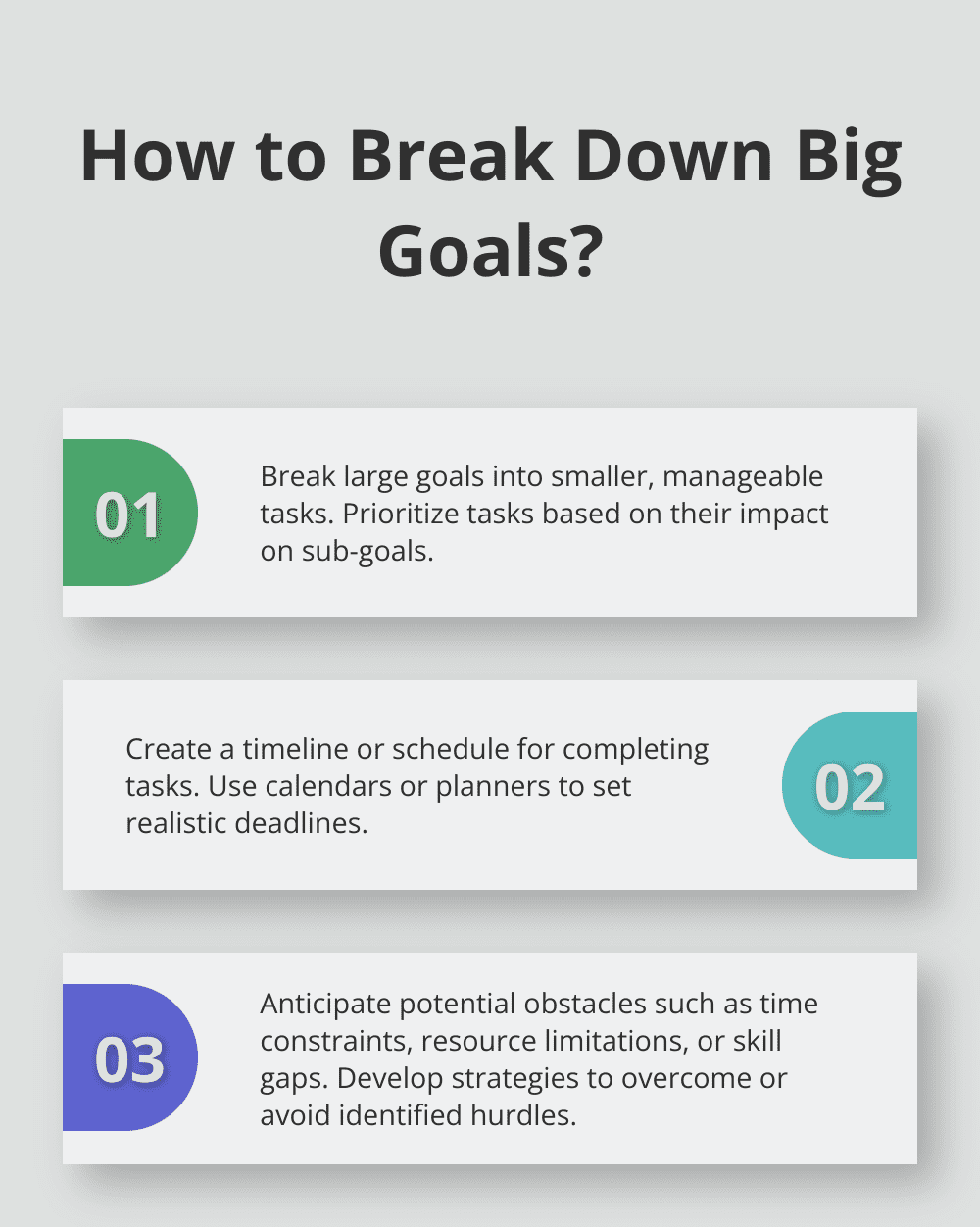 Infographic: How to Break Down Big Goals?